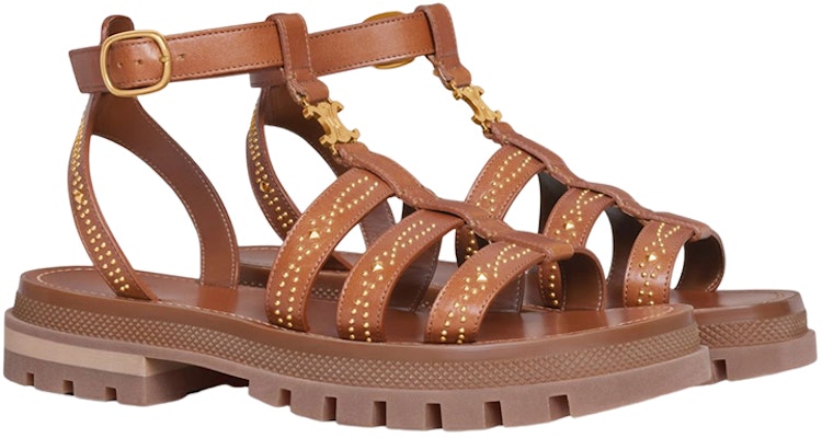 (W) CELINE Triumph凉鞋 '铆钉棕' 348483023C.04LU Order (W) CELINE Triumph凉鞋 '铆钉棕' 348483023C.04LU