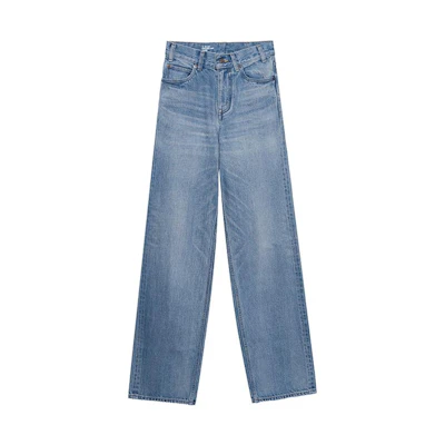 (Women) CELINE Triomphe SS23 Washed Straight-Leg Jeans Women’s Blue 2N756206T-08PI