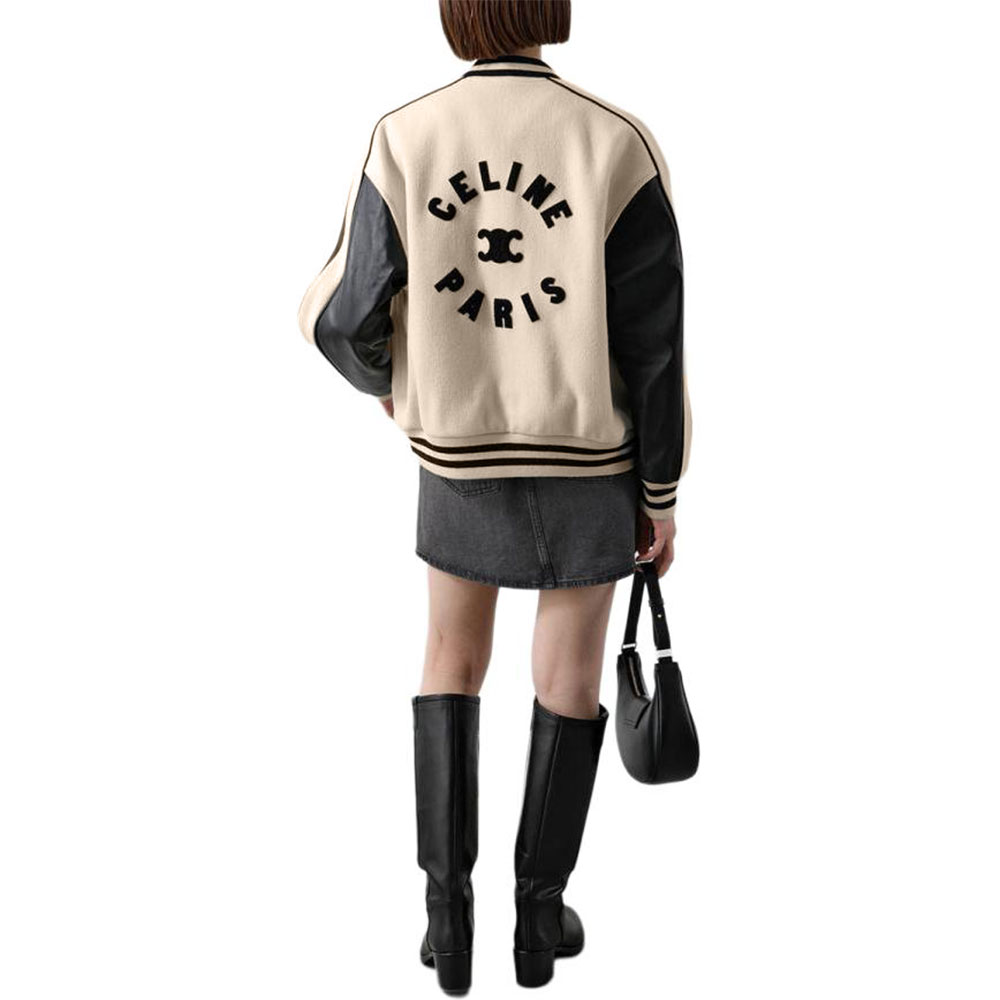 (Women) CELINE Triomphe Teddy Textured Long-Sleeve Jacket Beige  FW24. 2W71C896C-01VA 圖 5