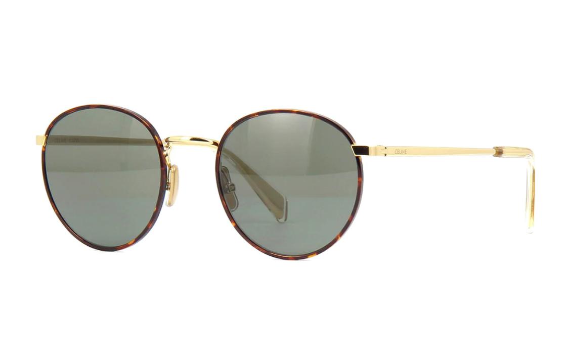 (Women) CELINE Vintage Round Metal Sunglasses for Women - Dark Green. CL40100U-34N 圖 2