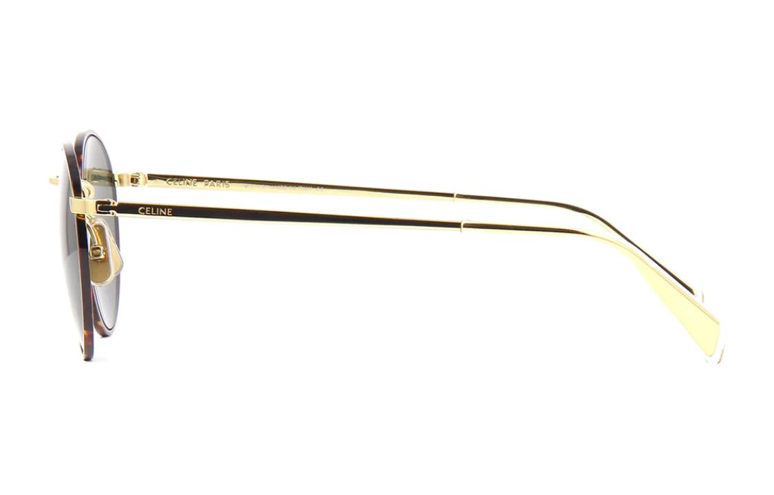 (Women) CELINE Vintage Round Metal Sunglasses for Women - Dark Green. CL40100U-34N 圖 4