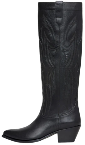 women-celine-western-boots-black-leather-345643492-c-38-no
