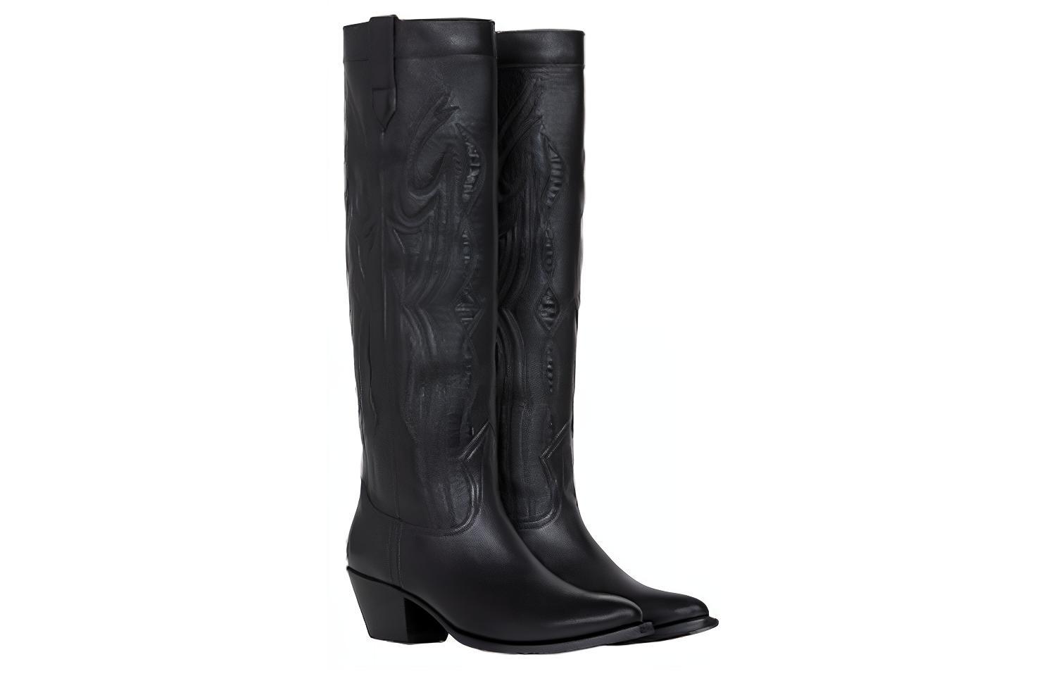 (W) CELINE Western Boots 'Black Leather' 圖 2