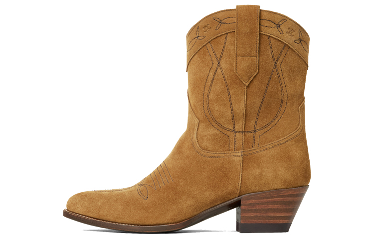 (W) CELINE Western High-Top Boots 'Cigar Brown'