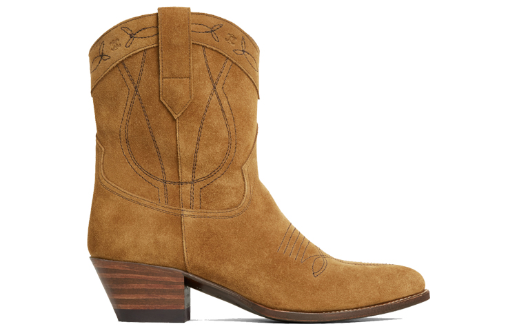 (W) CELINE Western High-Top Boots 'Cigar Brown' 圖 2