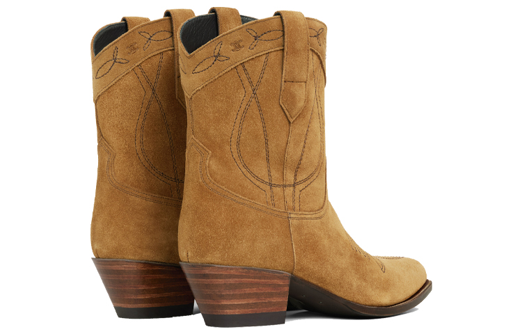 (W) CELINE Western High-Top Boots 'Cigar Brown' 圖 4