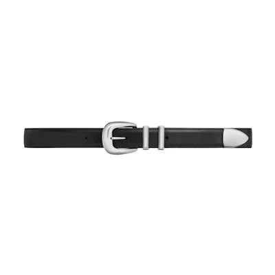 (Women) CELINE Western Smooth Leather Belt for Women - Medium 2.5cm 45BAG3A01-38SI