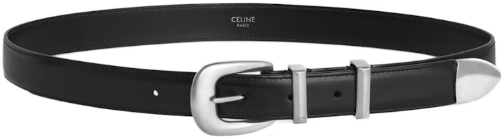 Lookbook (W) CELINE 女士西部風光滑皮革腰帶 - 中碼 2.5cm 45BAG3A01-38SI