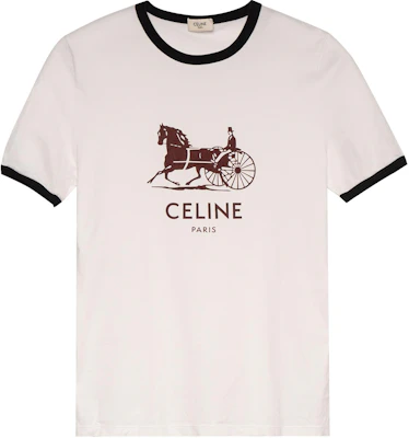 (W) CELINE 白色馬車標誌棉質短袖圓領T恤 2X575501F-01WX Order (W) CELINE 白色馬車標誌棉質短袖圓領T恤 2X575501F-01WX