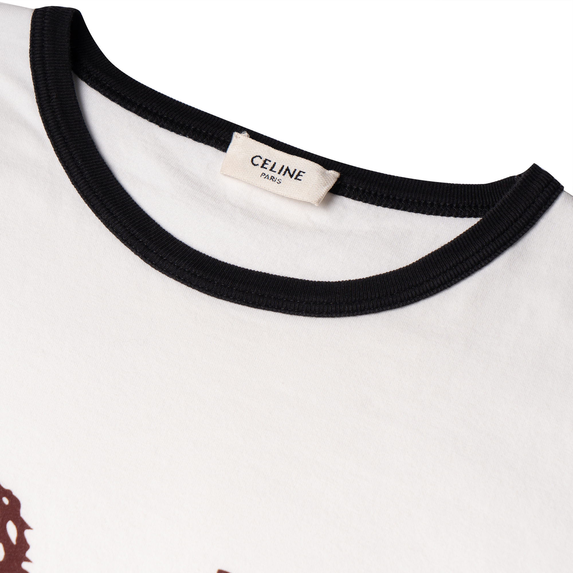 (Women) CELINE White Carriage Logo Cotton Crewneck Short Sleeve T-Shirt. 2X575501F-01WX 圖 4