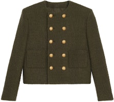 (Women) CELINE Women’s FW21 Loop Tweed Hunting Jacket in Dark Khaki. 2V83C764L-15DK (Women) CELINE Women’s FW21 Loop Tweed Hunting Jacket in Dark Khaki. 2V83C764L-15DK