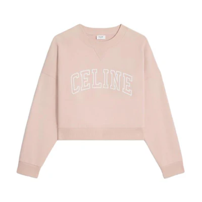 (Women) CELINE Women’s Pink Alphabet Print Crewneck Oversized Sweatshirt 2Y61E670Q-24WH