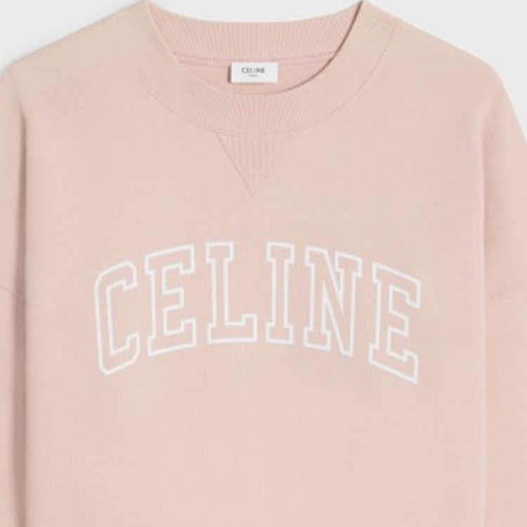 Details for (W) Sudadera Oversize Rosa con Letras Estampadas para Mujer de CELINE 2Y61E670Q-24WH