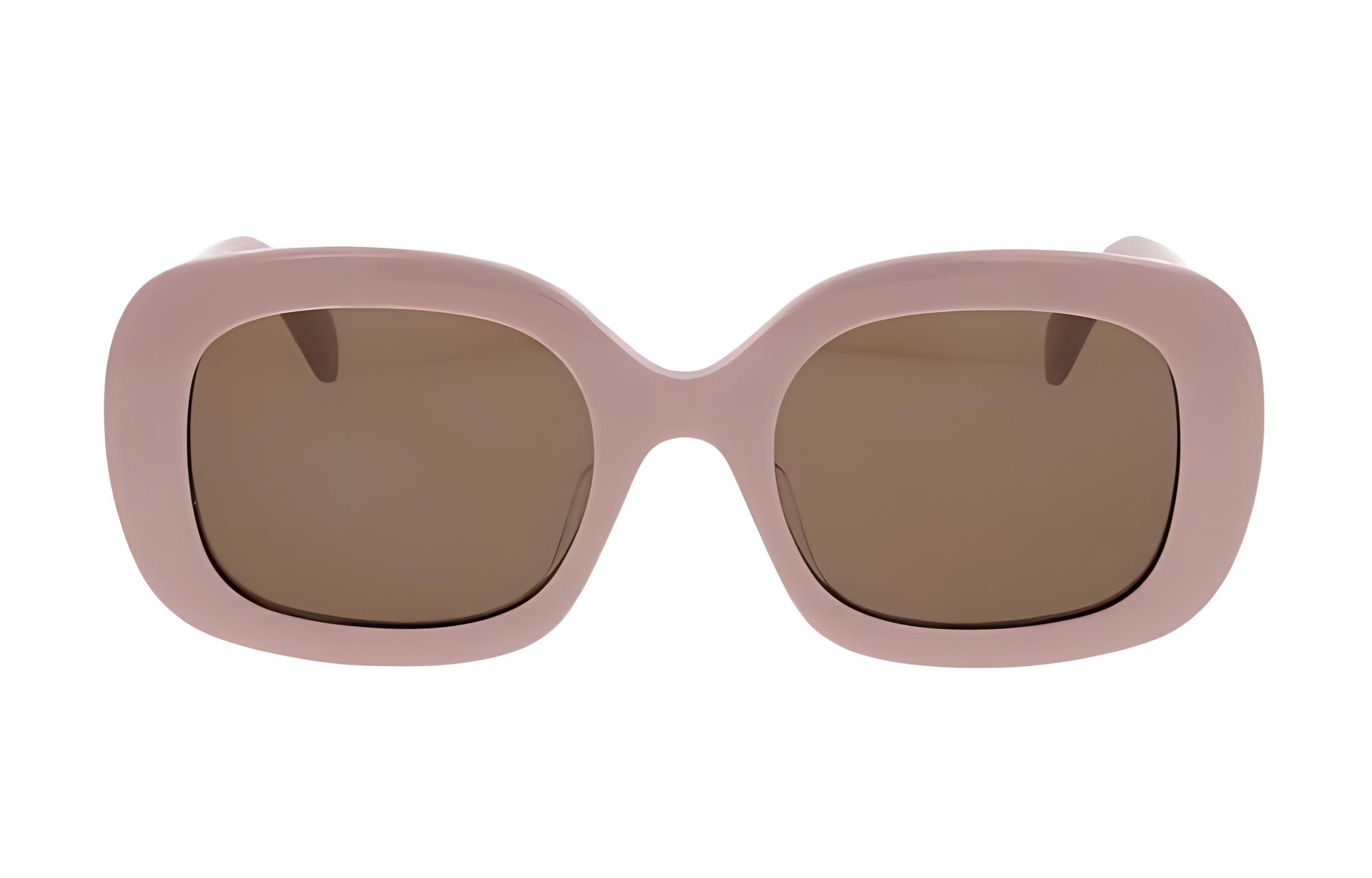 (Women) CELINE Women’s Pink Irregular Sunglasses with Decorative Pattern Frame. CL40262U72E