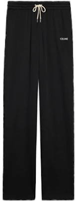 (W) 赛琳 女士 SS22 黑色针织直筒运动裤 带标志刺绣 2Z137121O-38AW Order (W) 赛琳 女士 SS22 黑色针织直筒运动裤 带标志刺绣 2Z137121O-38AW