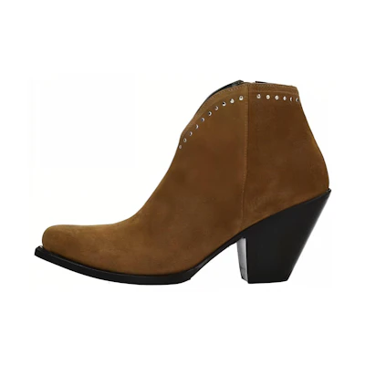 (W) CELINE Zip Bootie 'Brown'