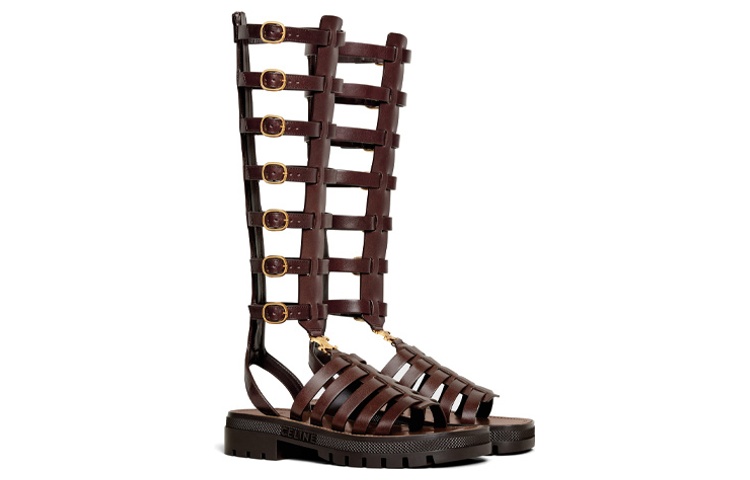 (W) CELINE Zip Minimalist Fashion Slide 'Deep Brown' 圖 2