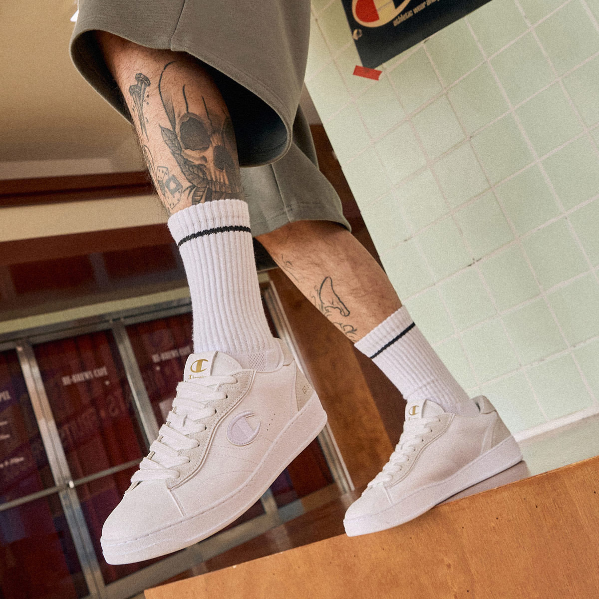 Details for (W) Champion Alpha 1 ''Essential White'' Sneaker Wit U2CFCTW11A1