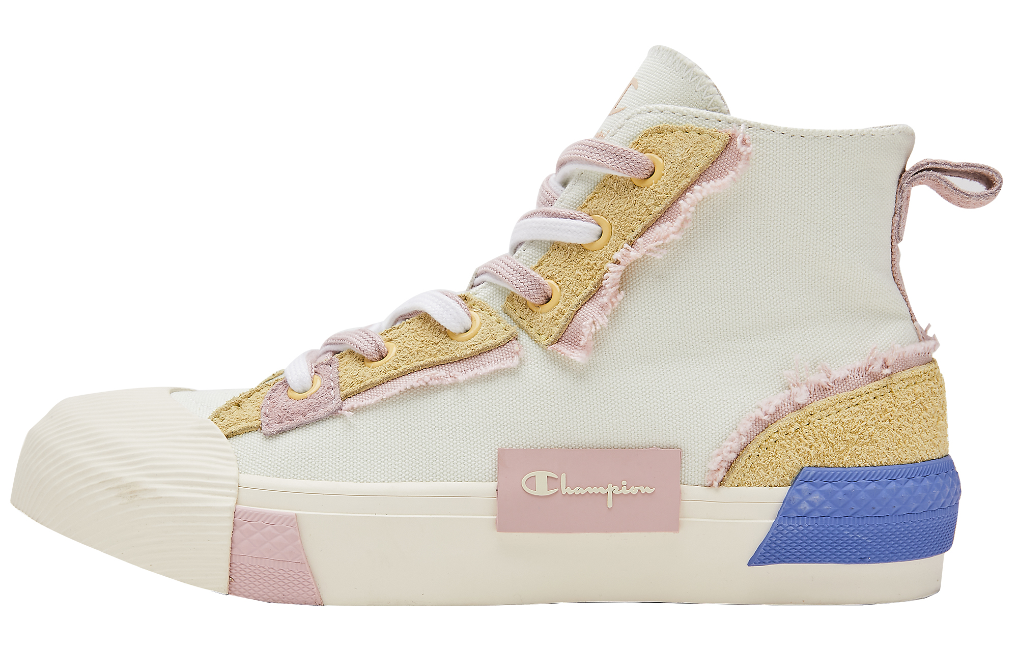 (Women) Champion Campus Active High 'Deconstructed Classic Fringed High-Top Color-Block' U2AFCVW07N1
