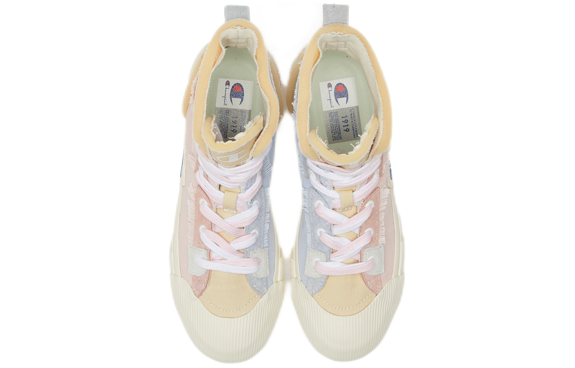 Lookbook (Women) Champion Campus Active High 'Deconstructed Trendy Casual Color-Block Canvas Pink' U1CFCVW02K1