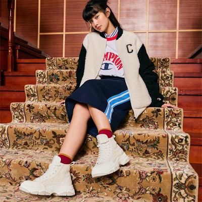(W) 챔피온 캠퍼스 하이 베이지 (Champion Campus High Beige) U3DFCVW05D1 Sizing (W) 챔피온 캠퍼스 하이 베이지 (Champion Campus High Beige) U3DFCVW05D1