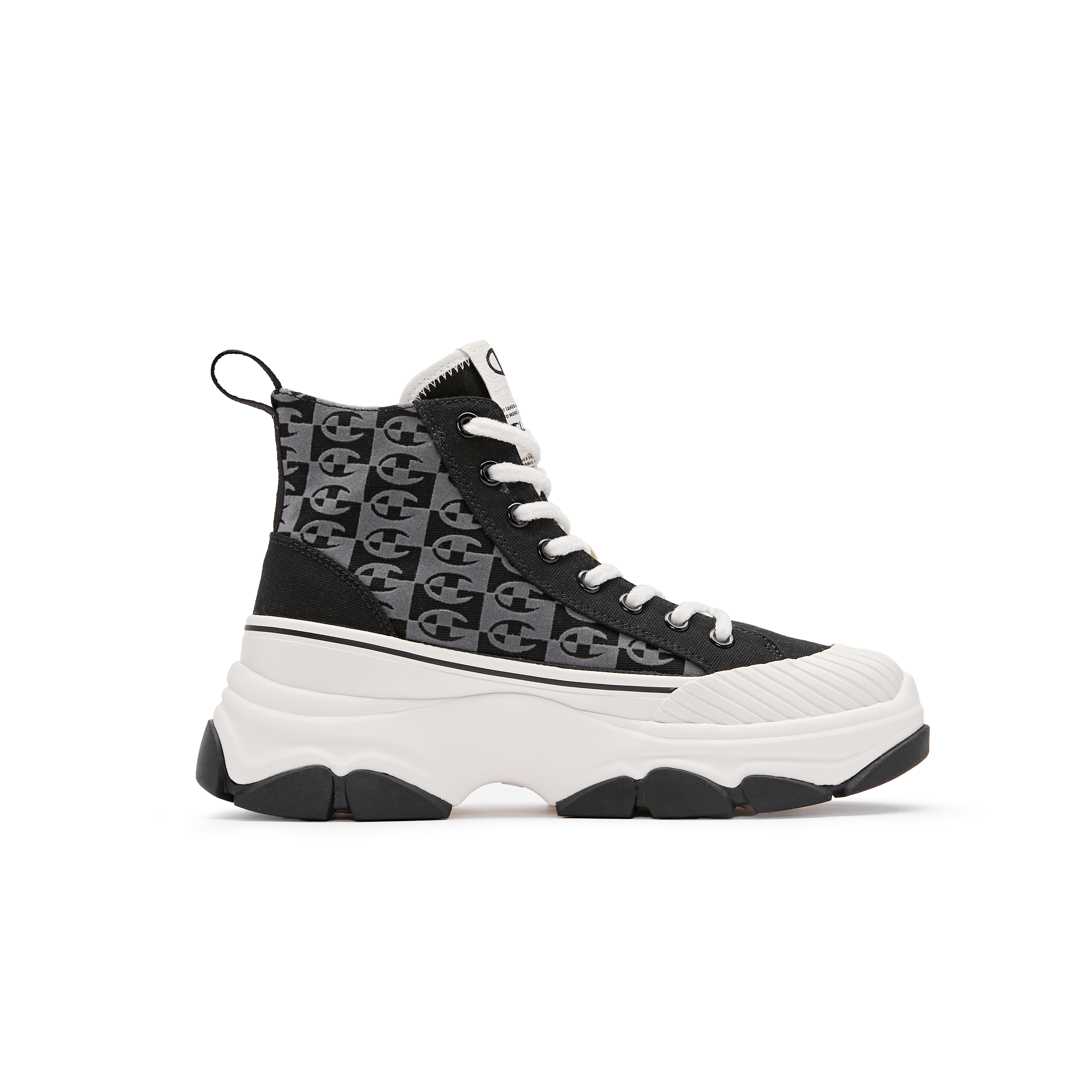 Order (Women) Champion Campus High 'Black Grey' U3DFCVW05U7