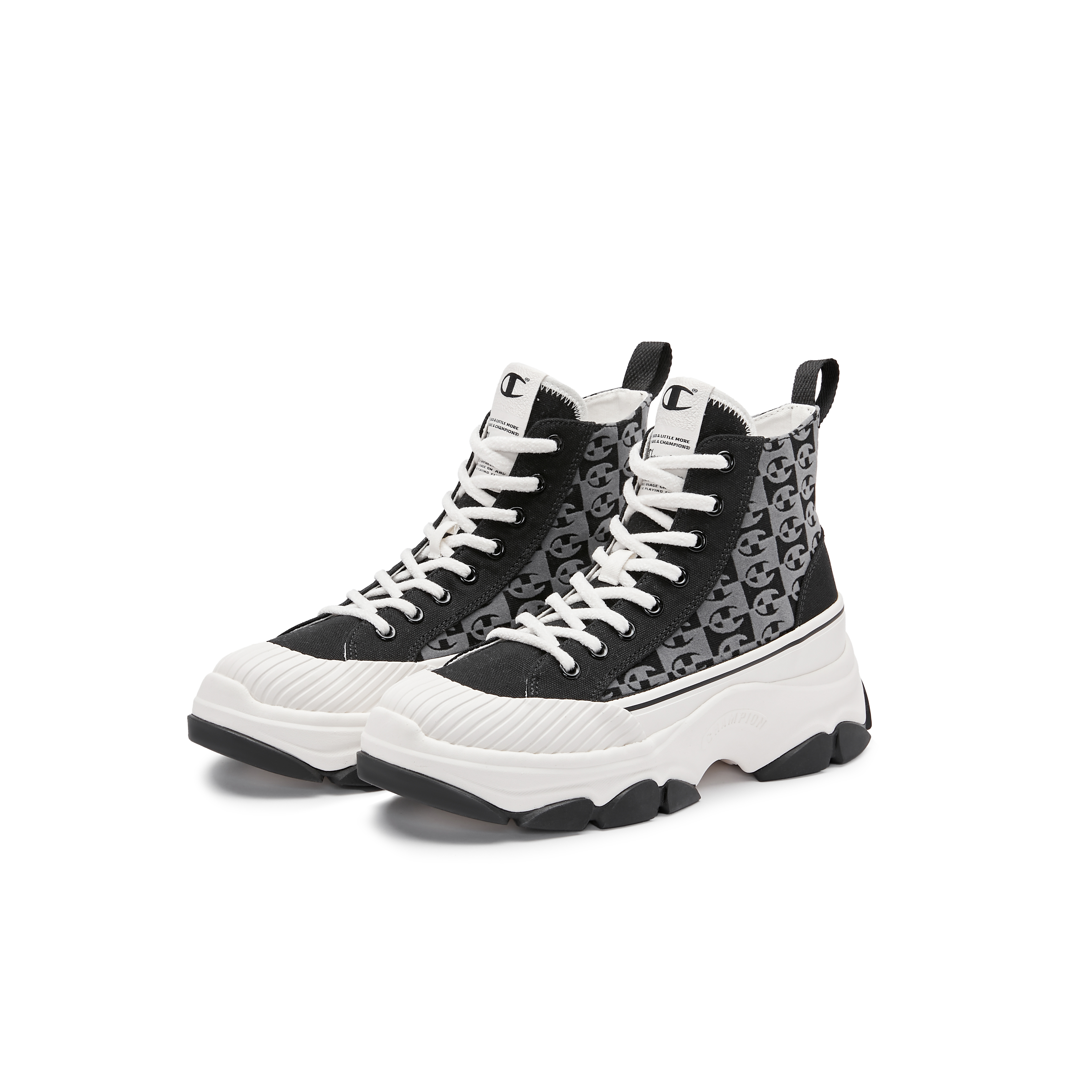 Lookbook (Women) Champion Campus High 'Black Grey' U3DFCVW05U7