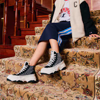 Details for Champion Campus 簡約百搭休閒 高筒 板鞋 女款 黑灰