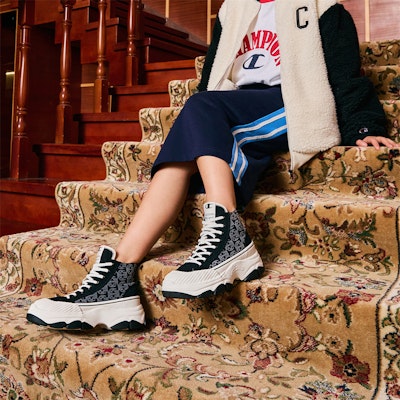 (W) 챔피온 캠퍼스 하이 블랙 그레이 (Champion Campus High Black Grey) U3DFCVW05U7 Details for (W) 챔피온 캠퍼스 하이 블랙 그레이 (Champion Campus High Black Grey) U3DFCVW05U7