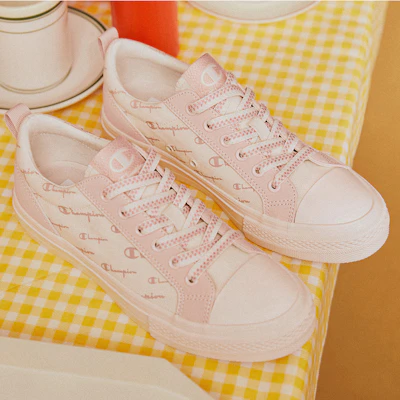 Champion校園系列 Campus Mono Low 1.0 時尚百搭低筒休閒硫化帆布鞋 女士款 粉色 Cheap Champion校園系列 Campus Mono Low 1.0 時尚百搭低筒休閒硫化帆布鞋 女士款 粉色