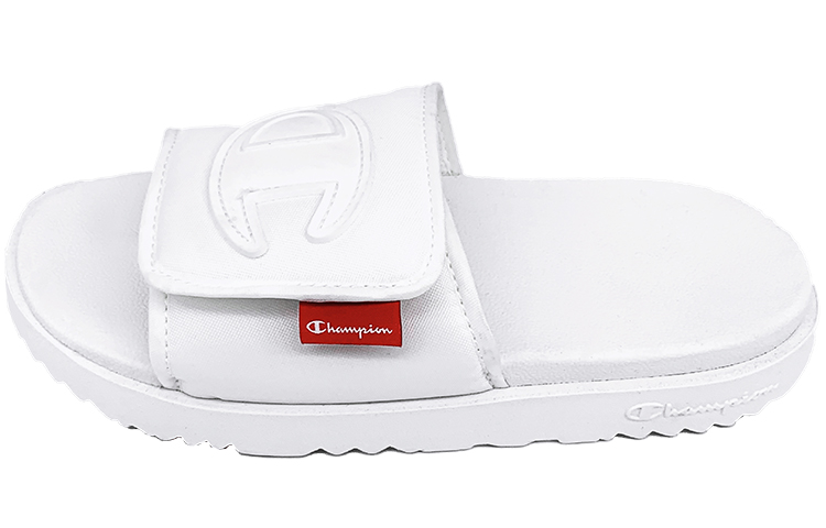 (W) Champion Campus Slide 'Big C Logo Velcro White'