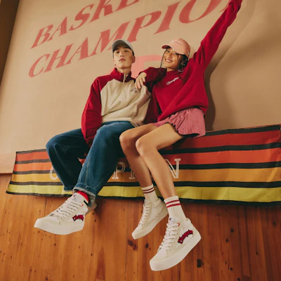 (Women) Champion Campus Star Pop High 1.0 'White Red' U3AFCKW05A1 1