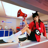 Details for Champion Retro Sports系列 Champ Bolt Pro 小logo網面拼接透氣休閒鞋 女款 米色