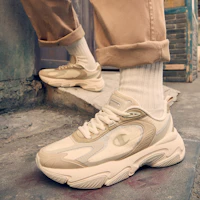Details for Champion Retro Sports系列 Champ Bolt Pro 小C logo網面拼接休閒鞋 女款 卡其色