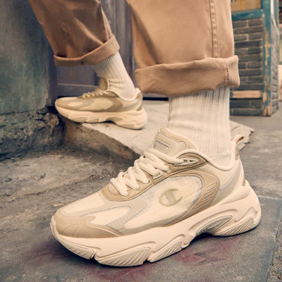 (W) Champion Champ Bolt Pro ''Khaki Mesh Patchwork'' Sneakers U2BFCCW03F1 Details for (W) Champion Champ Bolt Pro ''Khaki Mesh Patchwork'' Sneakers U2BFCCW03F1