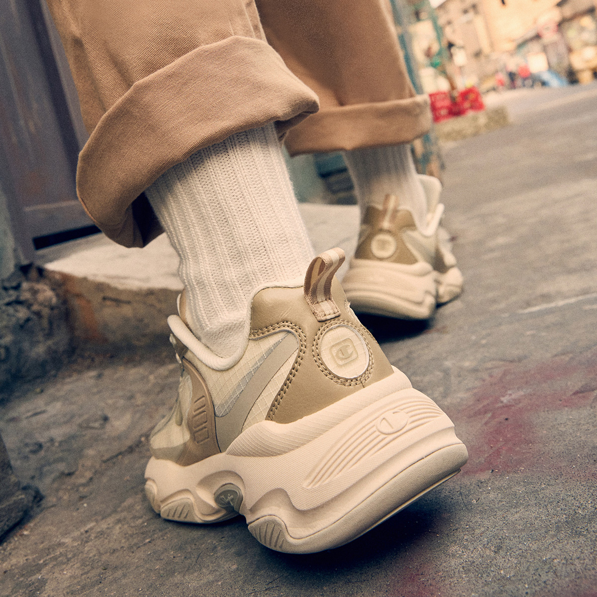 Sizing (W) Champion Champ Bolt Pro ''Khaki Mesh Patchwork'' Sneakers U2BFCCW03F1