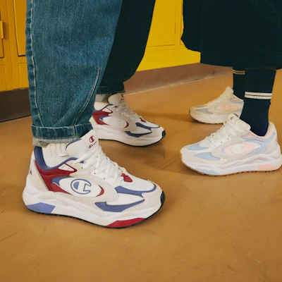 (Women) Champion Champ Breaker 2.0 Retro Sports 'Pink & Blue' U3AFCCW07M2 Sizing (Women) Champion Champ Breaker 2.0 Retro Sports 'Pink & Blue' U3AFCCW07M2