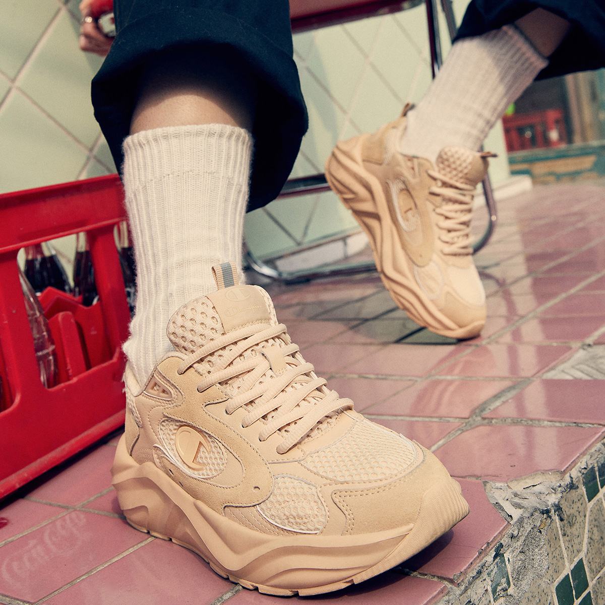 (W) Champion Champ Breaker 'Retro Small Logo Orange' 圖 8