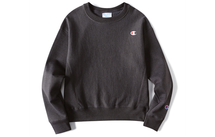 (Women) Champion Classic Crewneck Sweatshirt Dual Logo Dark Grey (US Edition) GF750-CTTAISS105N-7C7