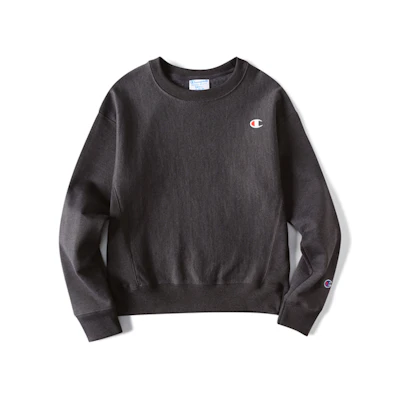 (Women) Champion Classic Crewneck Sweatshirt Dual Logo Dark Grey (US Edition) GF750-CTTAISS105N-7C7