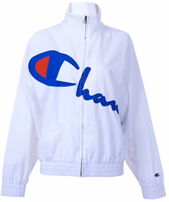 (Women) Champion Classic Logo Fashion Zip Jacket White 111659-S19-WW001-WHT Buy (Women) Champion Classic Logo Fashion Zip Jacket White 111659-S19-WW001-WHT