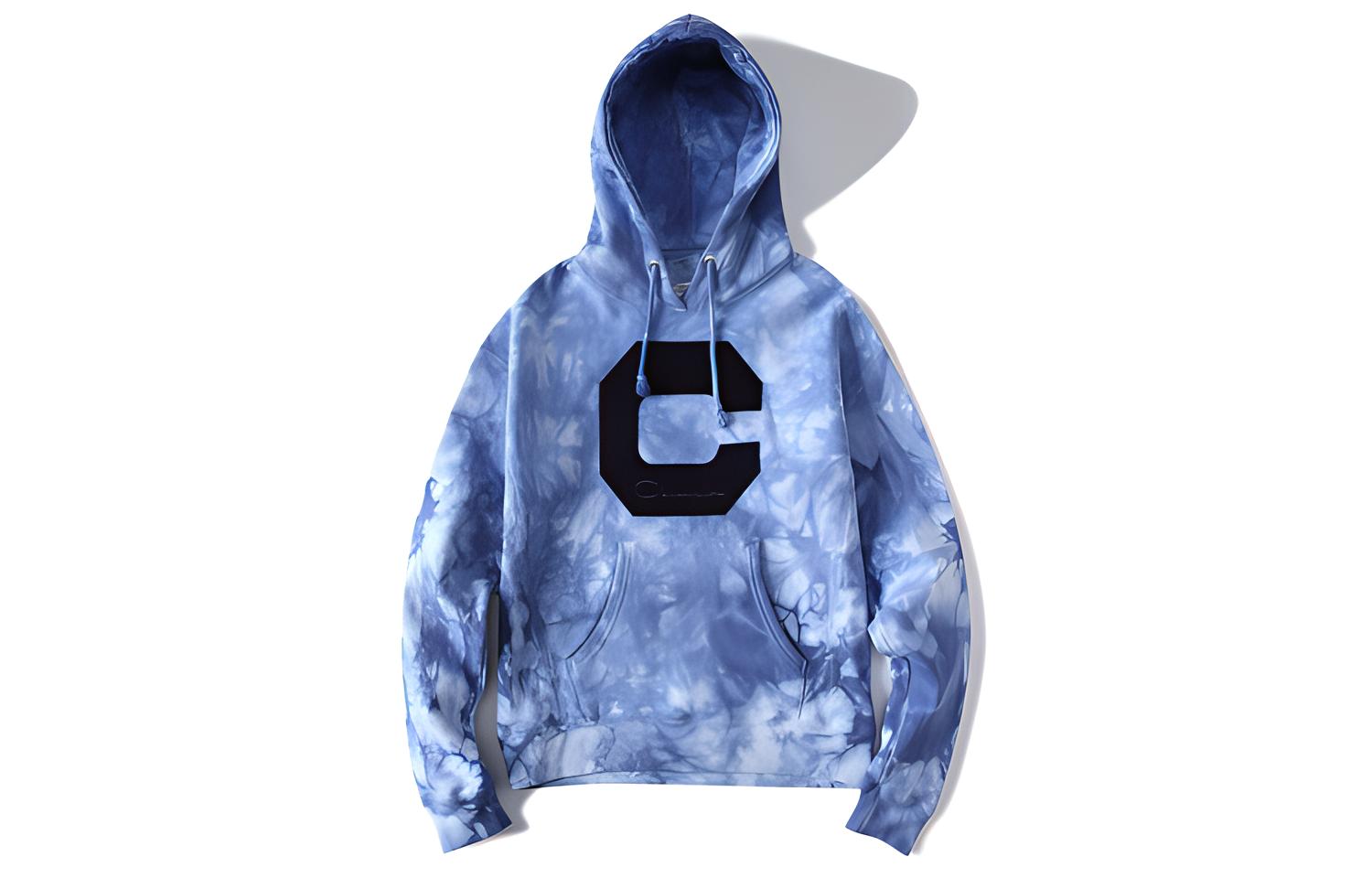 (Women) Champion Classic Logo Tie-Dye Hoodie (US Edition) - Navy WL266-CHDAHFW114N-EI3