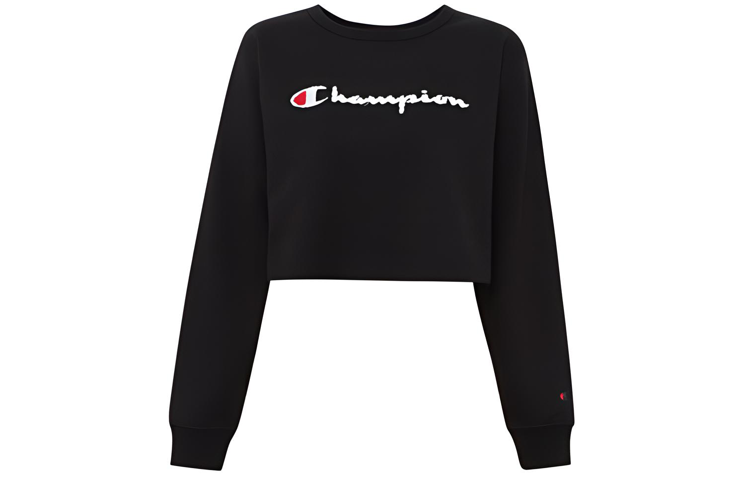 (Women) Champion Crewneck Logo Sweatshirt European Fit Black 111388-KK001