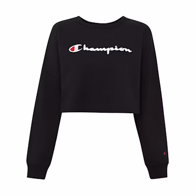 (Women) Champion Crewneck Logo Sweatshirt European Fit Black 111388-KK001