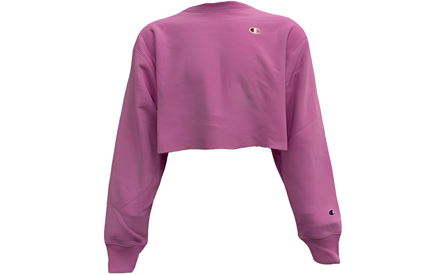 (Women) Champion Cropped Small Logo Pullover Hoodie Light Purple (US Version) WL827-549302-CBS