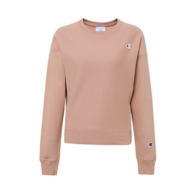 (Women) Champion Double Logo Oversized Crewneck Sweatshirt Pink ( US Edition) GF750-Y06145-12
