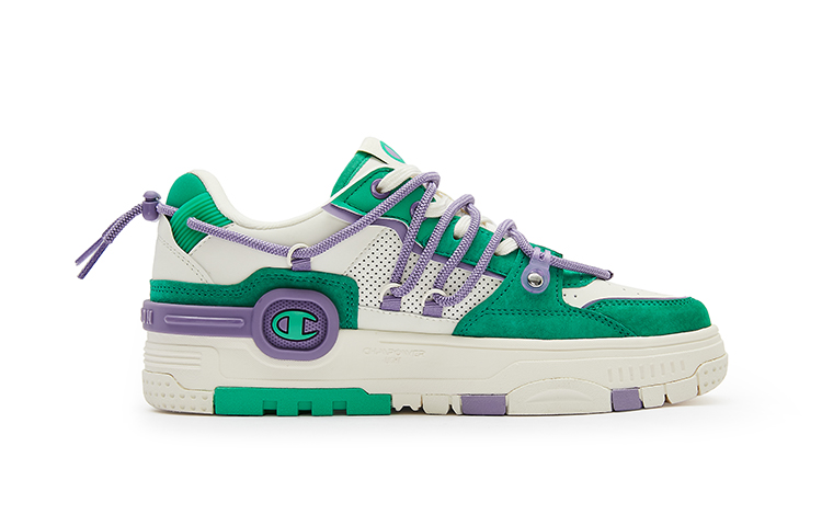 Order 冠軍 必備品 Bumper V1 耳機鞋 休閒復古 低幫 板鞋 女款 綠色