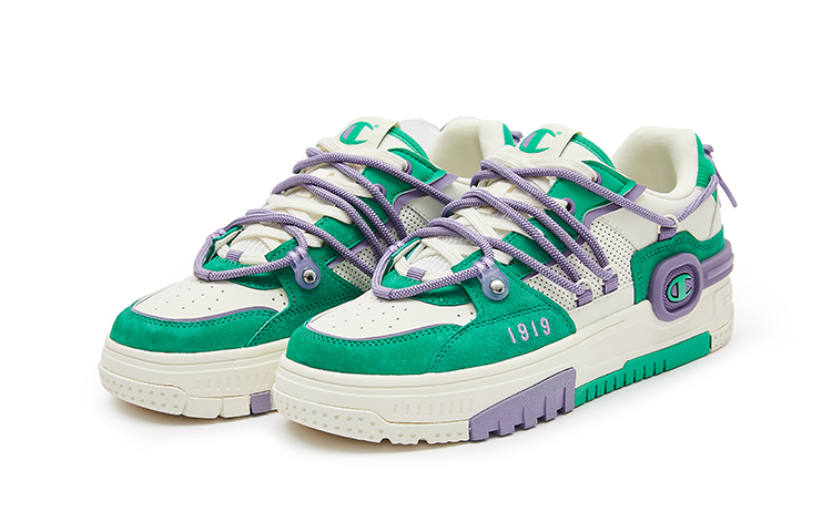 Lookbook 冠軍 必備品 Bumper V1 耳機鞋 休閒復古 低幫 板鞋 女款 綠色