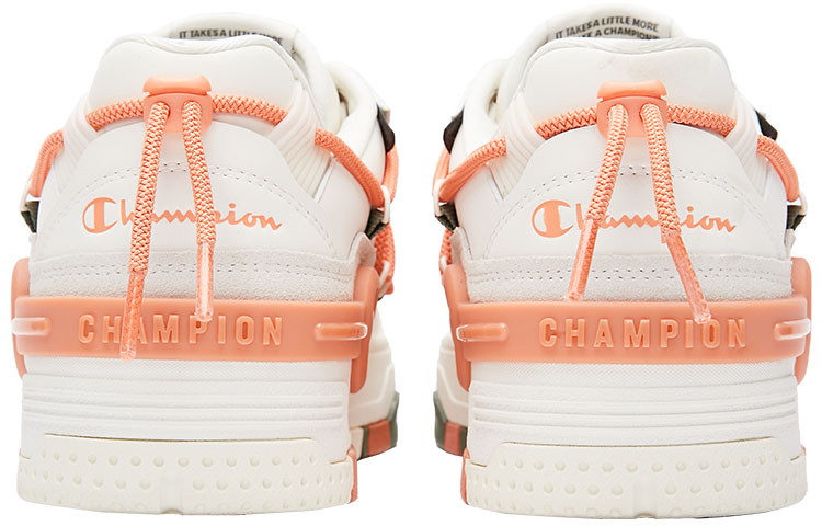 Shop Champion基本款 Bumper V1 音樂耳機鞋 休閒厚底復古 低筒 帆布鞋 女款 白橘色