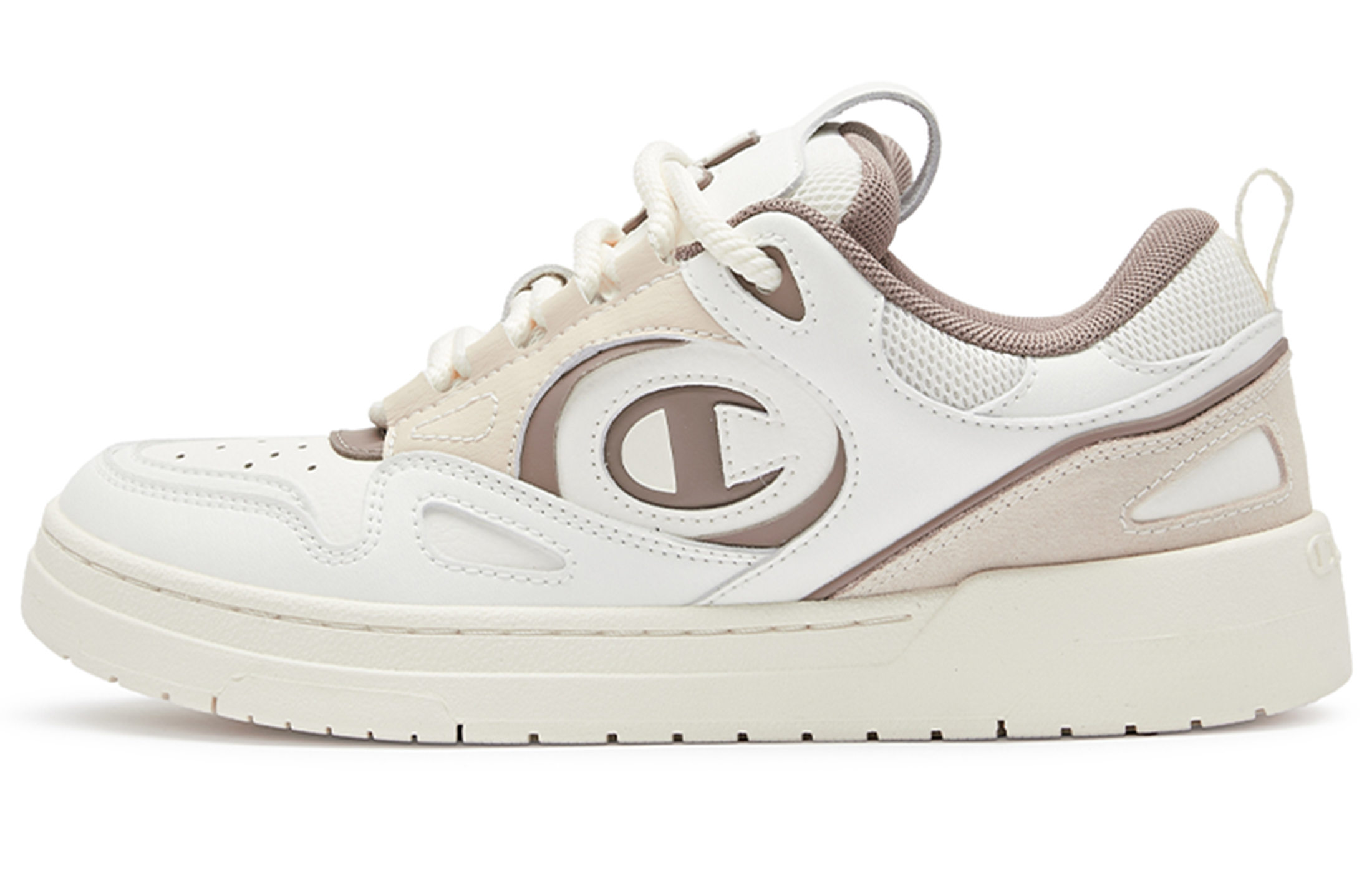 (Women) Champion Essentials Low 'Beige Patchwork' U3DFCTW02D1